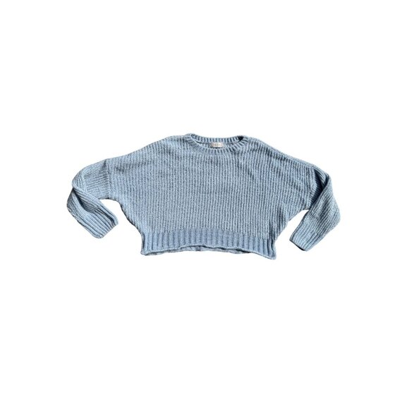 Altered State Womens Blue Chunky Knit Cropped Pullover Sweater Size M - Picture 1 of 5